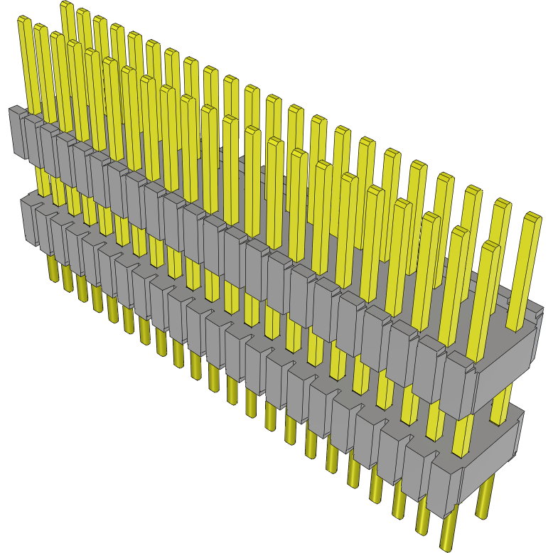 Samtec-DWM-22-55-G-D-310 Steckverbinderleisten und Leiterplattenbuchsen Conn Board Stacker HDR 44 POS 1.27mm Solder ST Thru-Hole Tube