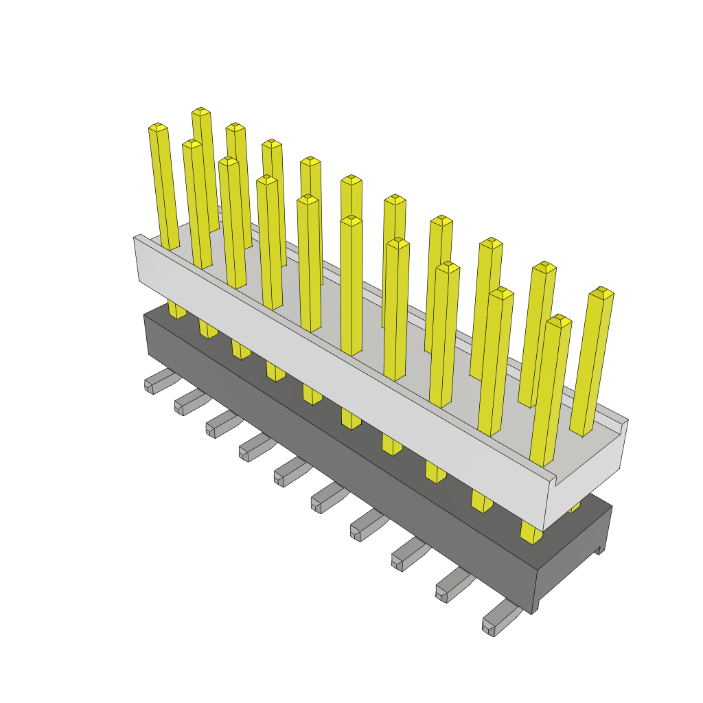 Samtec-HW-10-15-S-D-330-SM-A Steckverbinderleisten und Leiterplattenbuchsen Conn Board Stacker HDR 20 POS 2.54mm Solder ST Top Entry SMD Tube
