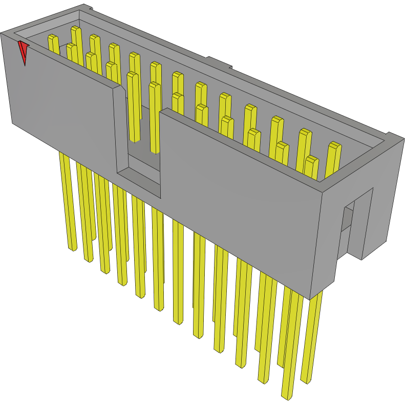 Samtec-TSS-112-03-S-D Cabezales del conector y receptáculos PCB Conn Shrouded Header (4 Sides) HDR 24 POS 2.54mm Solder ST Top Entry Thru-Hole Bulk