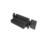 Conn Housing RCP 18 POS 3mm Crimp ST Panel Mount Black Minitek® Pwr 3.0 Bag