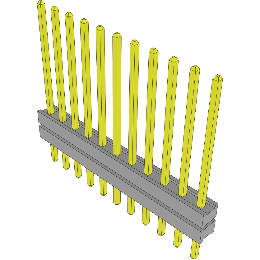 Samtec-TW-11-07-G-S-135-135 Steckverbinderleisten und Leiterplattenbuchsen Conn Board Stacker HDR 11 POS 2mm Solder ST Top Entry Thru-Hole Bulk