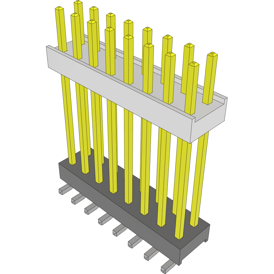 Samtec-HW-08-12-L-D-790-SM Steckverbinderleisten und Leiterplattenbuchsen Conn Board Stacker HDR 16 POS 2.54mm Solder ST Top Entry SMD Tube
