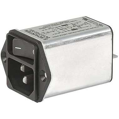 SCHURTER-DC12.5102.001 Módulos de entrada de energía Power Entry Module Filtered M 3 POS 250VAC 10A Switch ST 1 Port