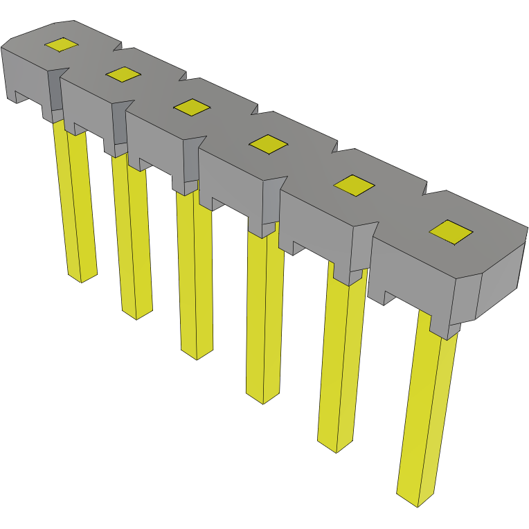 Samtec-MTLW-106-06-S-S-000 Steckverbinderleisten und Leiterplattenbuchsen Conn Unshrouded Header HDR 6 POS 2.54mm Solder ST Top Entry Thru-Hole Bulk