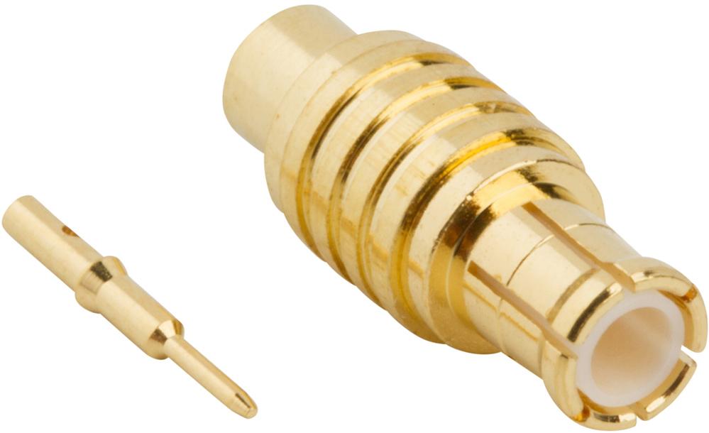 Amphenol RF-919-120P-51SX Connector RF Conn MCX 0Hz to 6GHz 50Ohm Solder ST Cable Mount PL Gold