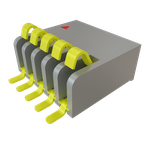 Conn One Piece Interface M 5 POS 1.27mm Solder RA Side Entry SMD Tube