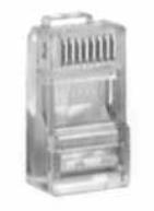 ADAM TECH-MTP-88-U Telecomunicaciones y teléfono del conector Conn Modular Jack PL 8 POS ST Cable Mount 8 Terminal 1 Port Cat 5/Cat 5e Bag