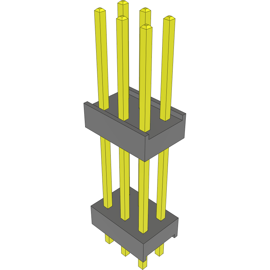 Samtec-DW-03-12-S-D-582 Steckverbinderleisten und Leiterplattenbuchsen Conn Board Stacker HDR 6 POS 2.54mm Solder ST Top Entry Thru-Hole Bulk