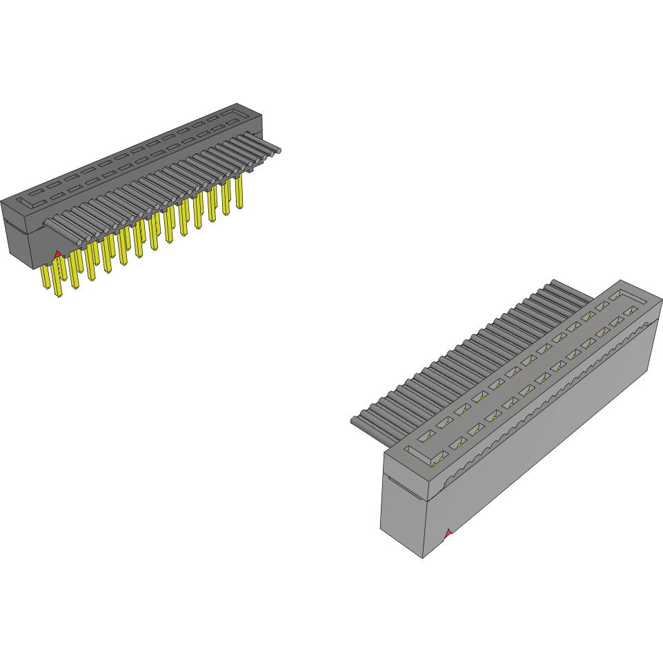 Samtec-HCMD-13-T-12.00-02 Flachband Kabelbaugruppen Cable Assembly 0.3m 28AWG 2.54mm 26 to 26 POS IDC Connector to IDC Connector F-M Clamshell