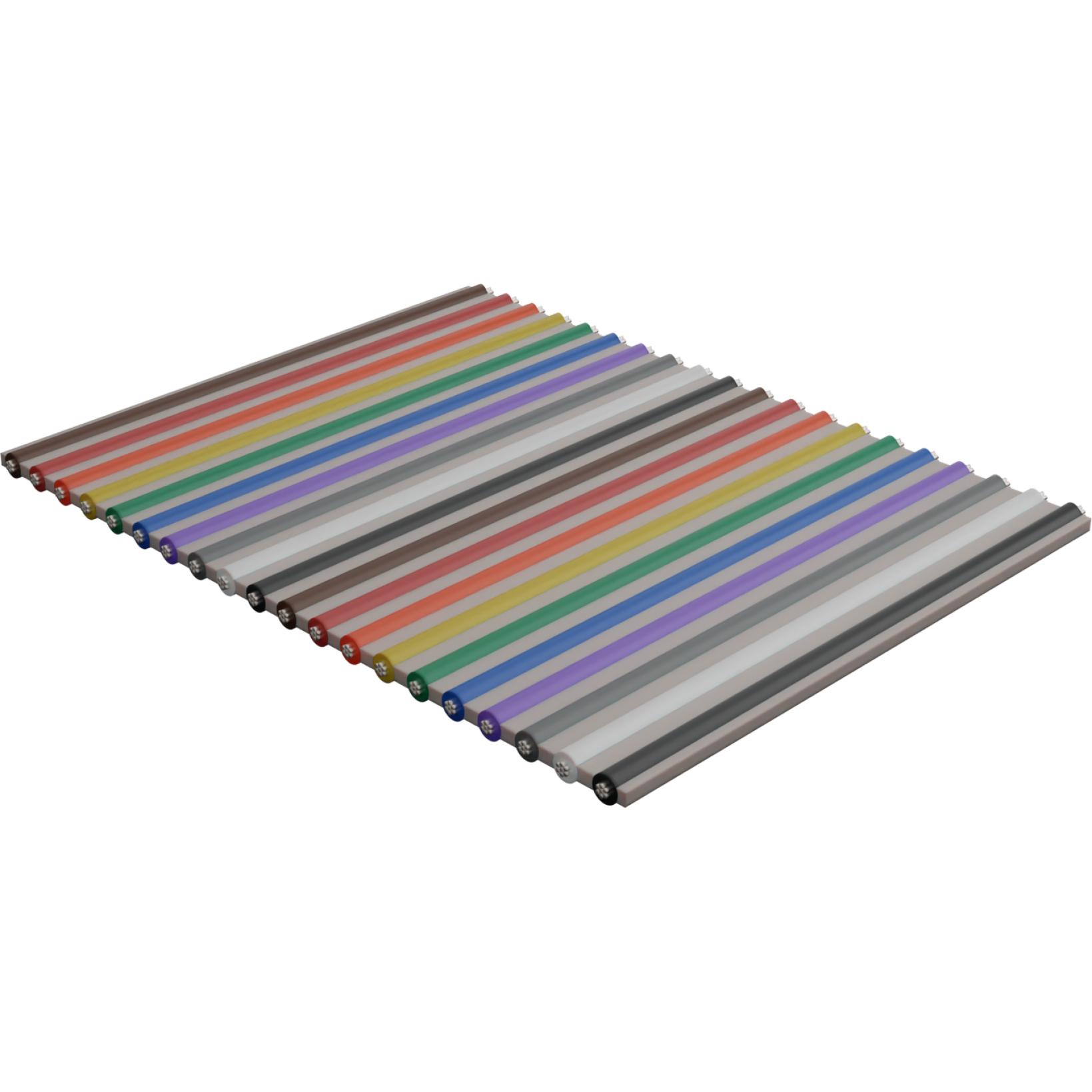 Molex-1000570165 扁平电缆 Flat Ribbon Cable Fluorinated Ethylene Propylene 20Conductors 28AWG 300VAC Multi Color 3.04m Spool