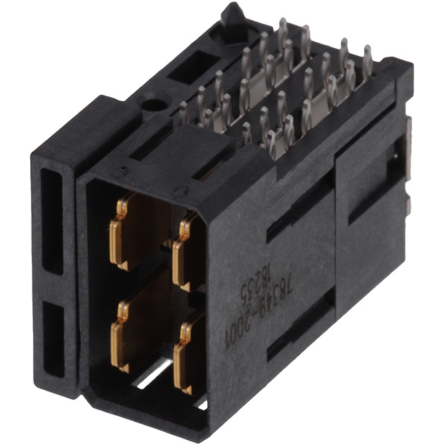 Molex-783492001 Steckverbinder, Mutterplatine Conn Backplane HDR 4Power POS 2mm/3.2mm Press Fit RA Thru-Hole Impact™ Tray
