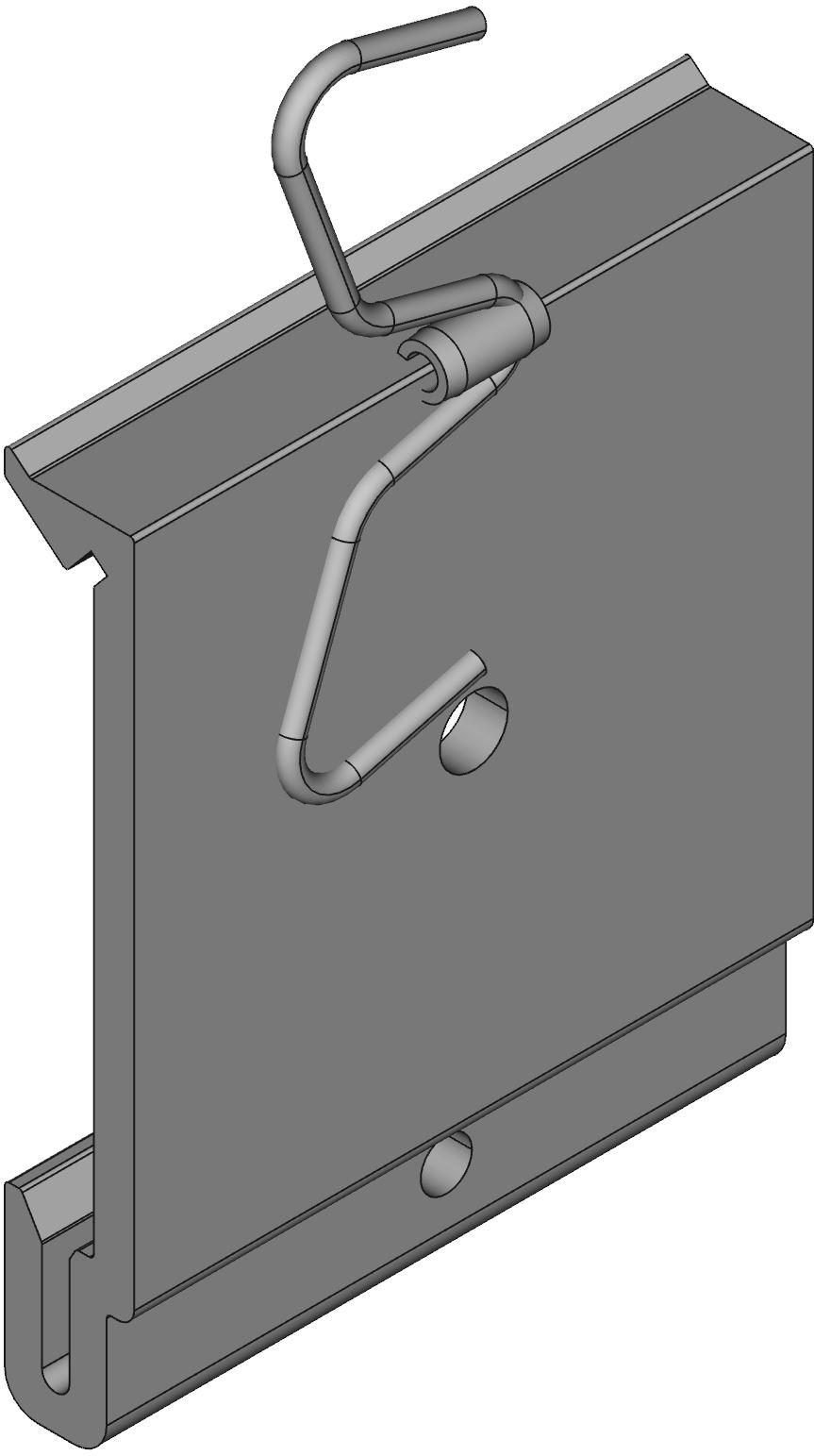 Hammond Manufacturing-1427DIN42M null Heavy Duty Clear Anodized Aluminum Din Clips For Mounting Enclosures To 35mm Wide Din Rails, 51mm Product Length, 42mm Product Depth