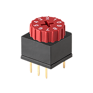 Same Sky (formerly CUI Devices)-RDS6-10S-1065-3-D Conmutador DIP Switch DIP N.O./N.C. SP10T 10 Numbered Dial 0.15A 42VDC PC Pins 3.8mm Thru-Hole Tube