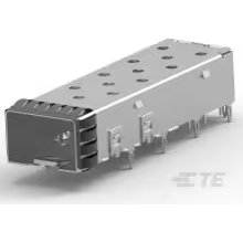 TE Connectivity-2007215-1 Accessoires de raccordement Connector Accessories SFP+ Cage Right Angle Nickel Silver Alloy/Copper Alloy Nickel Tray