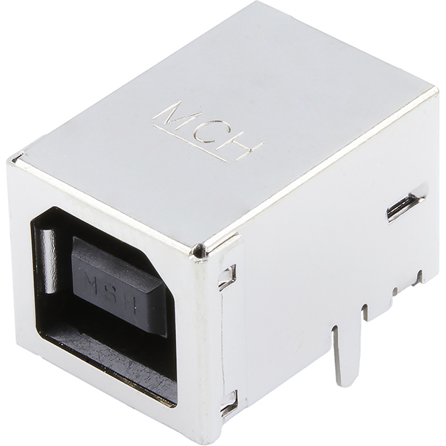 Molex-670688010 Connector USB Conn USB 2.0 Type B RCP 4 POS 2.5mm Solder RA Thru-Hole 4 Terminal 1 Port USB 2.0 Tray