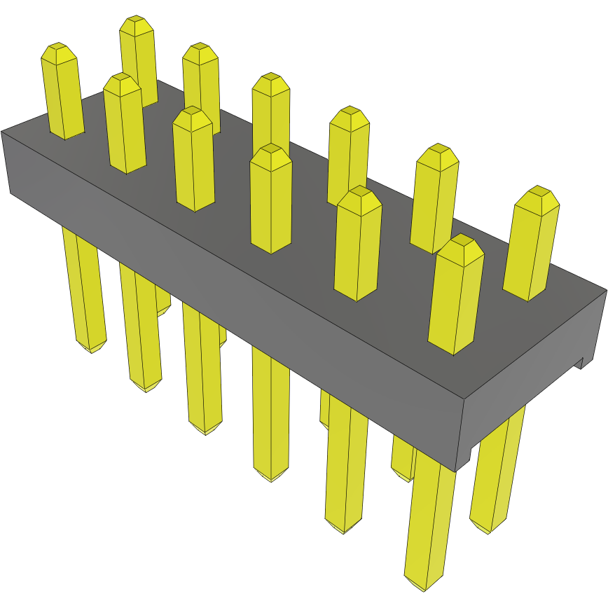Samtec-MTMM-106-03-G-D-075 Steckverbinderleisten und Leiterplattenbuchsen Conn Unshrouded Header HDR 12 POS 2mm Solder ST Top Entry Thru-Hole Bulk