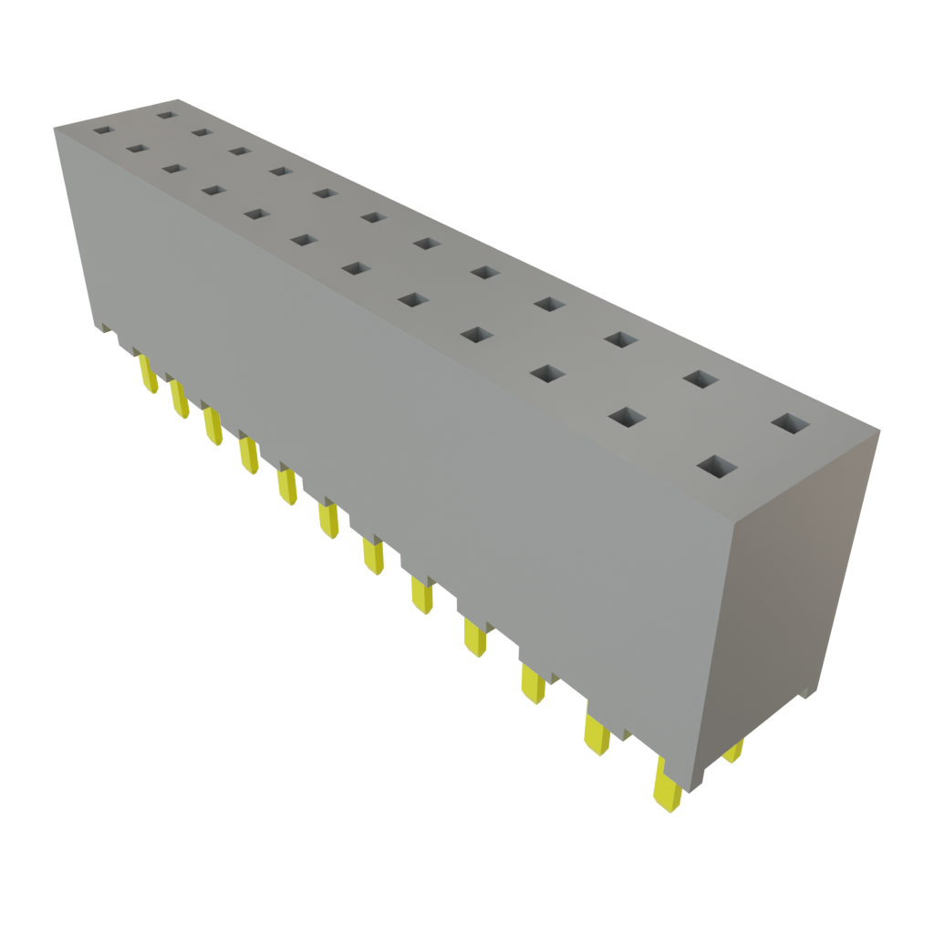 Samtec-SQW-112-01-F-D Connector Headers and PCB Receptacles Conn Socket Strip SKT 24 POS 2mm Solder ST Top Entry Thru-Hole Tube