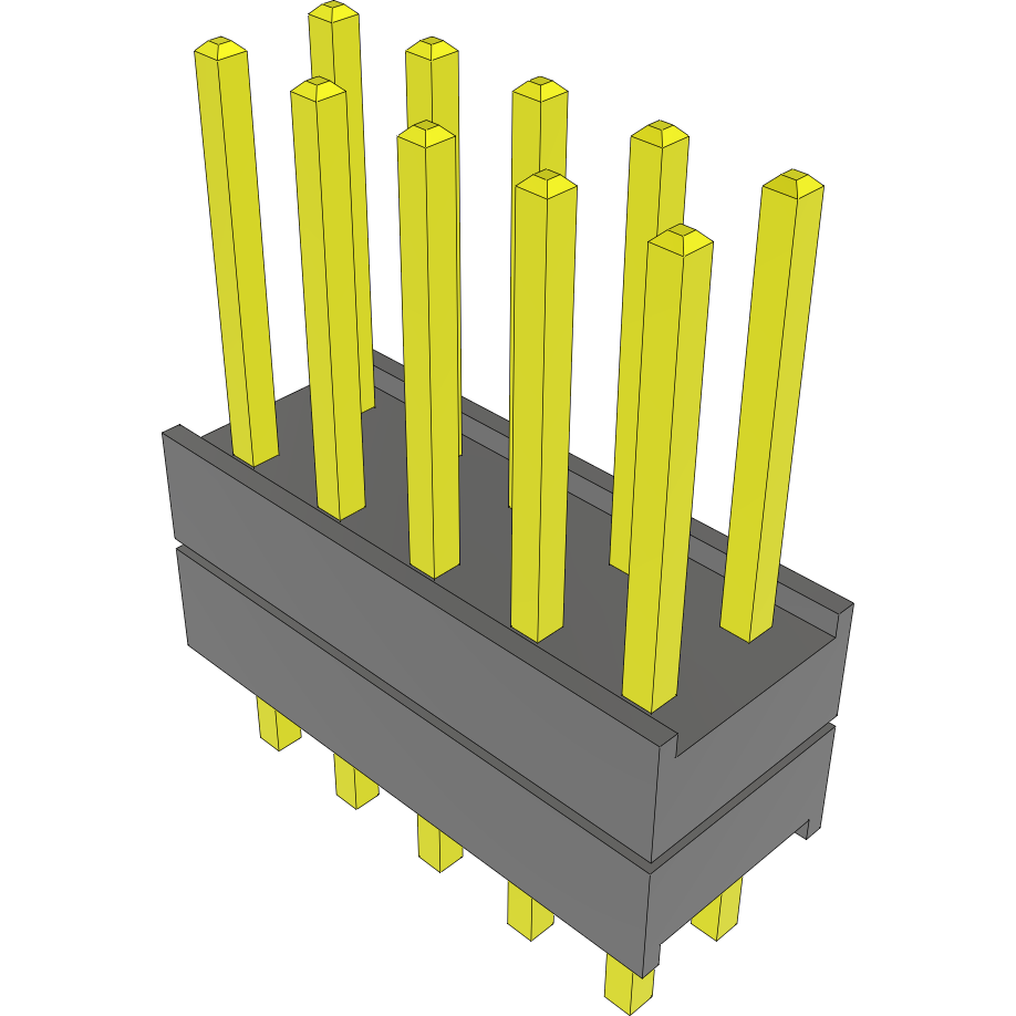 Samtec-DW-05-15-G-D-210 Steckverbinderleisten und Leiterplattenbuchsen Conn Board Stacker HDR 10 POS 2.54mm Solder ST Top Entry Thru-Hole Bulk