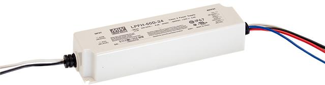 Mean Well Enterprises-LPFH-60D-12 LED-Spannungsversorgung AC/DC LED Power Supply 60W Single 6-Pin