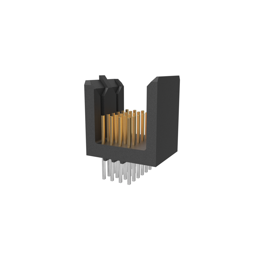 Amphenol Communications Solutions-89073-1117LF Steckverbinder, Mutterplatine 4 Row Signal Header, Straight, Press-Fit, 1 Mod