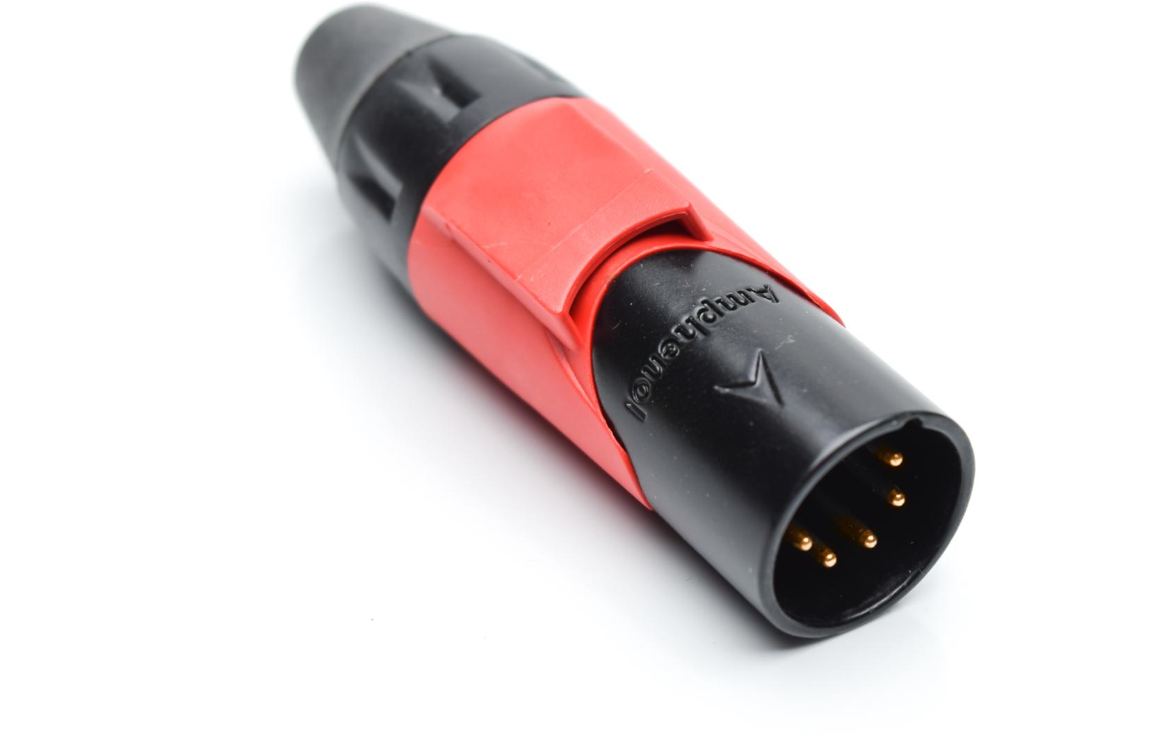 Amphenol-AX5MB2M-AU Connector Audio and Video Conn XLR Connector M 5 POS Solder Cup ST Cable Mount 5 Terminal 1 Port Box