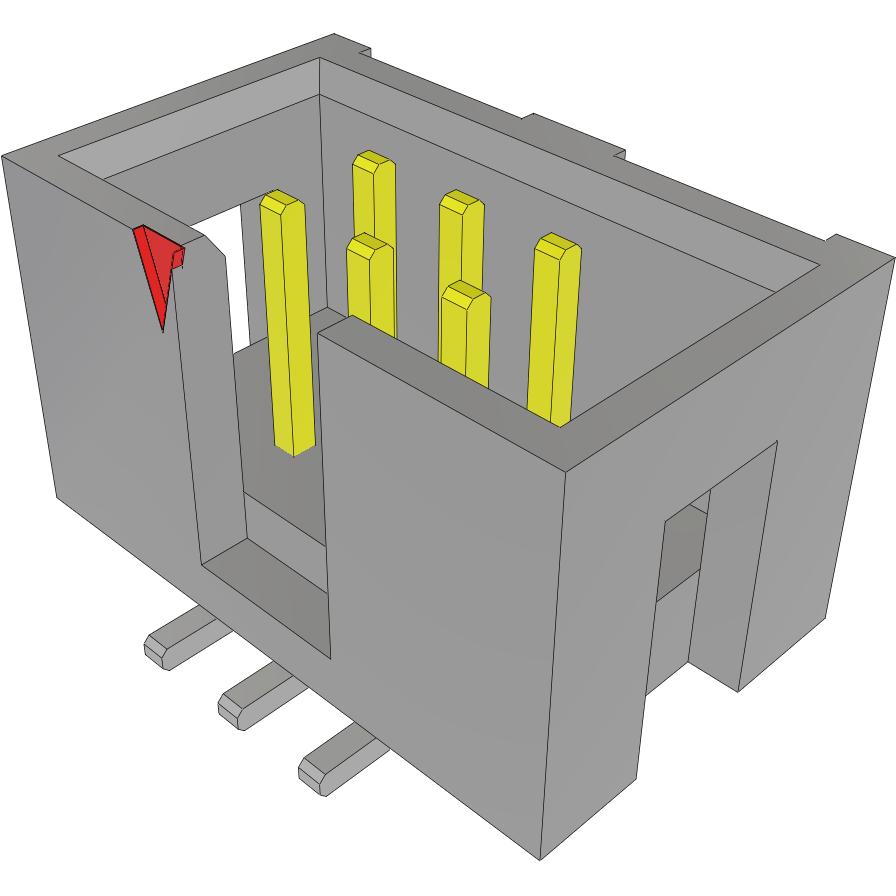 Samtec-HTST-103-01-F-DV Steckverbinderleisten und Leiterplattenbuchsen Conn Shrouded Header (4 Sides) HDR 6 POS 2.54mm Solder ST Top Entry SMD Tube