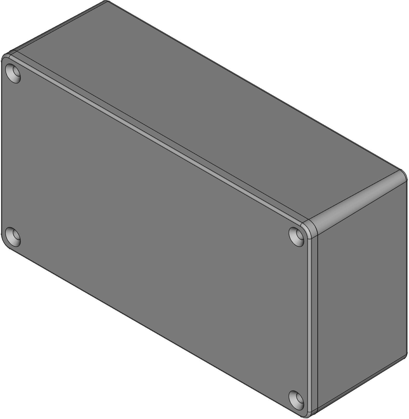 Hammond Manufacturing-1590WPBK Kästen, Gehäuse und Gestelle Black Die Cast Aluminum Wall Mount Watertight Enclosure