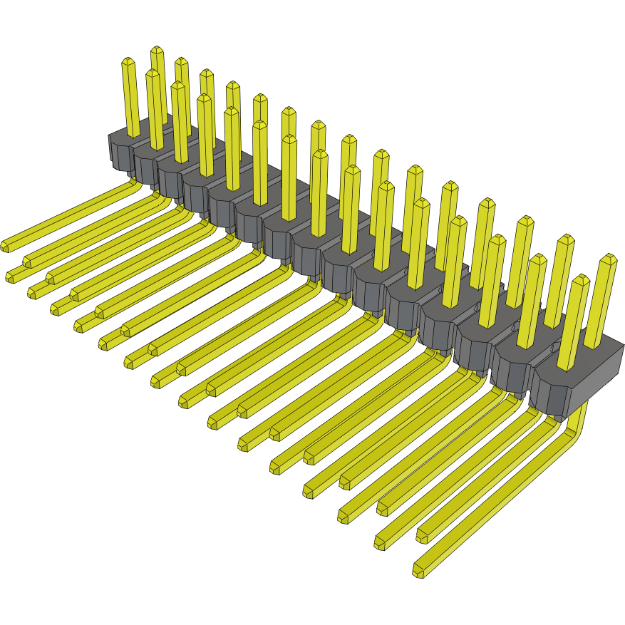 Samtec-TSW-115-10-G-D-RA Steckverbinderleisten und Leiterplattenbuchsen Conn Unshrouded Header HDR 30 POS 2.54mm Solder RA Side Entry Thru-Hole Bulk