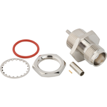 RF Connector TNC Straight Crimp Jack RG-178 Bulkhead Front Mount 50 Ohm