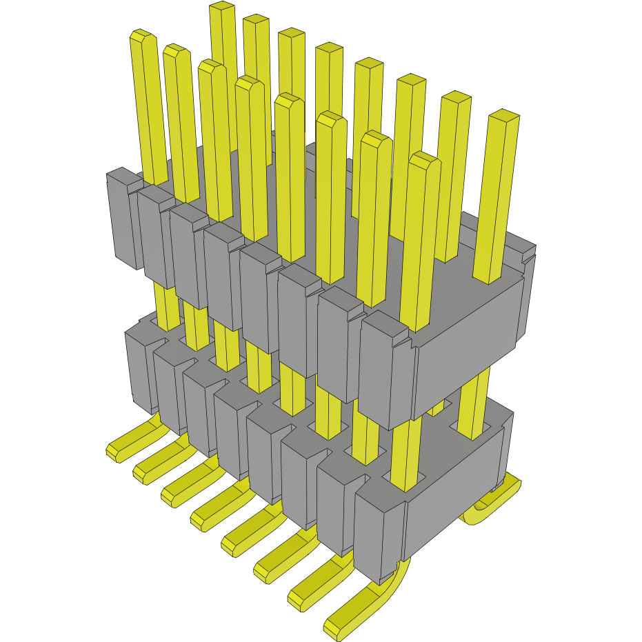 Samtec-HDWM-08-55-G-D-350-SM Steckverbinderleisten und Leiterplattenbuchsen Conn Board Stacker HDR 16 POS 1.27mm Solder ST SMD Tube