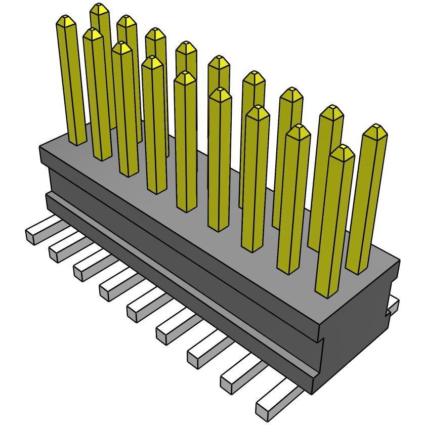 Samtec-FTSH-109-05-L-DV-A Piastre connettori e prese PCB Conn Unshrouded Header HDR 18 POS 1.27mm Solder ST Top Entry SMD TIGER CLAW™ Tube