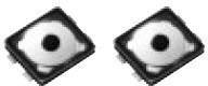 Panasonic-EVP-AXBA1A Interruttore tattile Switch Tactile N.O./N.C. SPDT Round Button Gull Wing 0.02A 15VDC 2N SMD T/R