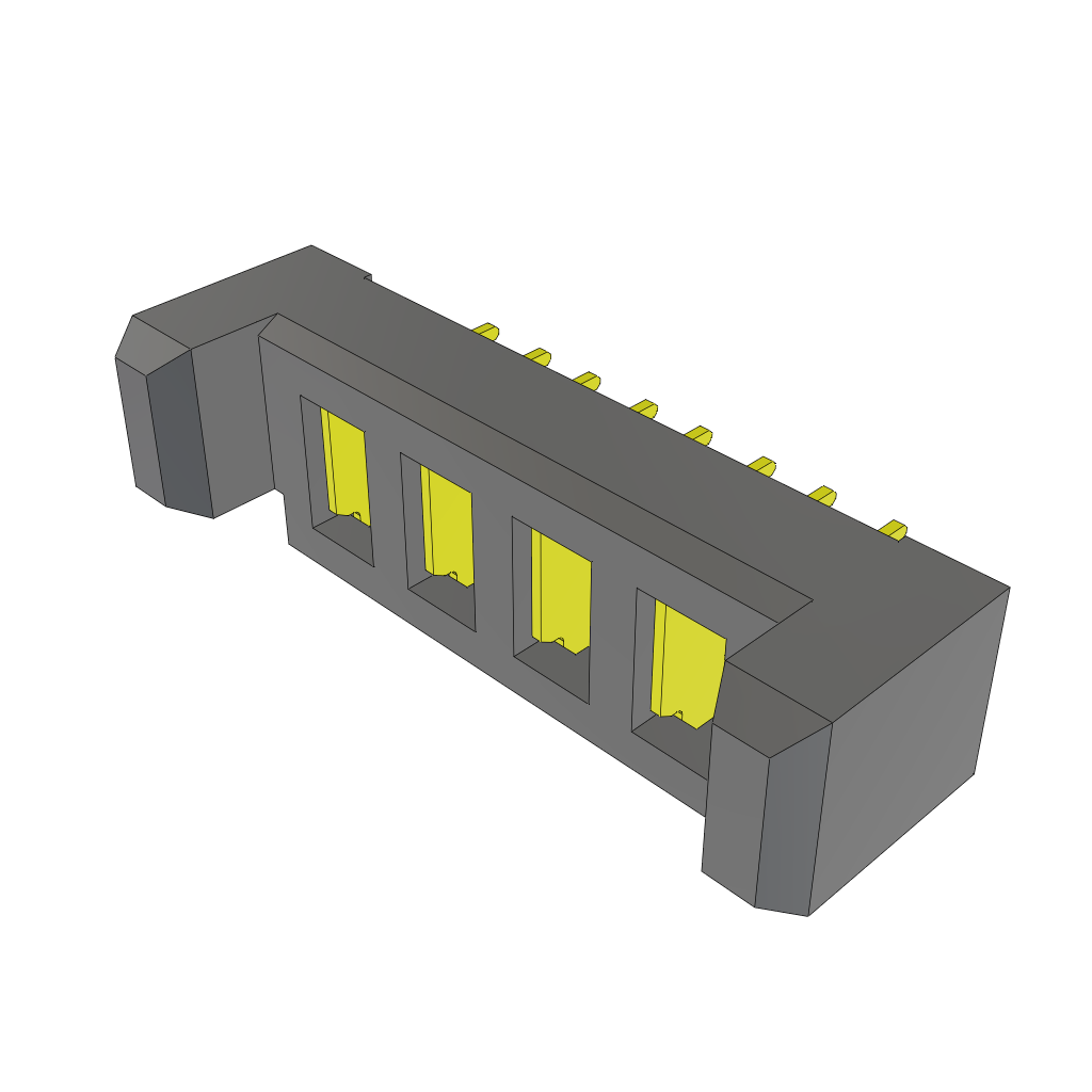Samtec-UPS-04-04.0-01-L-V-TR Connector Headers and PCB Receptacles Conn Dual Blade Power Header RCP 4Power POS 2mm Solder ST Top Entry Thru-Hole PowerStrip™ T/R