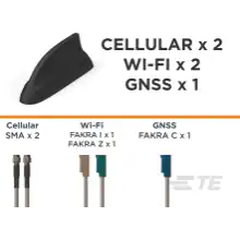 TE Connectivity-L000423-08 Antenne Antenna Sharkfin 4.8dB Gain 7125MHz Carton