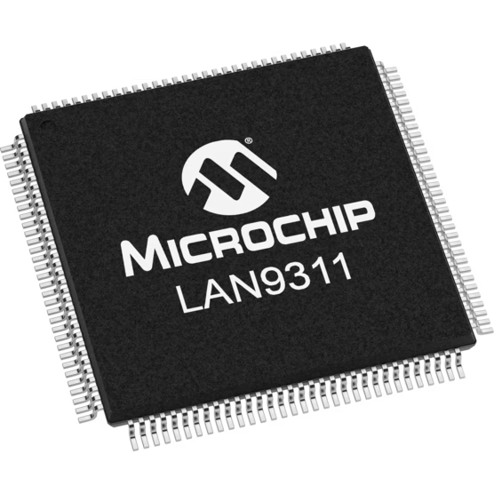 Microchip Technology-LAN9311I-NZW Ethernet Switches Ethernet Switch 2-Port 100Mbps 128-Pin XVTQFP Tray