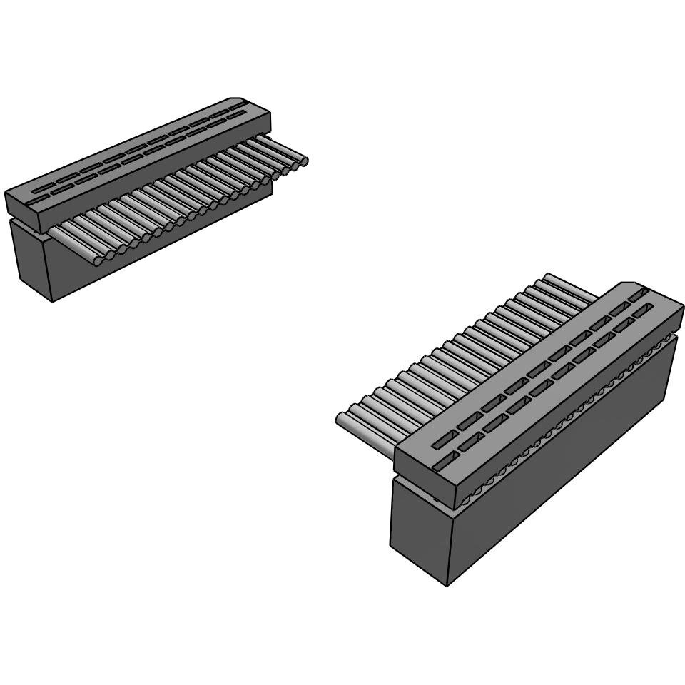 Samtec-IDSD-10-D-02.50-G Flachband Kabelbaugruppen Cable Assembly 0.063m 28AWG 1.27mm 20 to 20 POS IDC Connector to IDC Connector F-F Bulk