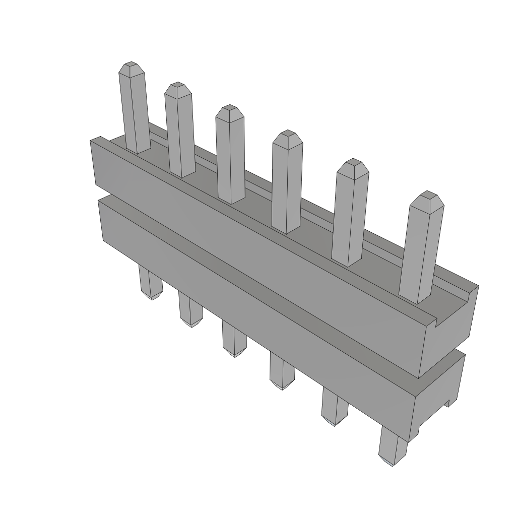 Samtec-TW-06-01-T-S-140-091 Steckverbinderleisten und Leiterplattenbuchsen Conn Board Stacker HDR 6 POS 2mm Solder ST Top Entry Thru-Hole Bulk