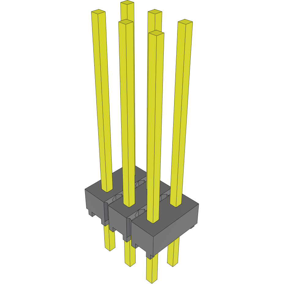Samtec-MTSW-103-10-S-D-570 Steckverbinderleisten und Leiterplattenbuchsen Conn Unshrouded Header HDR 6 POS 2.54mm Solder ST Top Entry Thru-Hole Bulk
