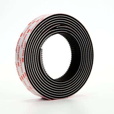 3M-TB3550 Hook and Loop Fasteners Reclosable Fastener Mushroom Shaped Polyolefin Black/White Self-Adhesive Acrylic 3050mm 25.4mm