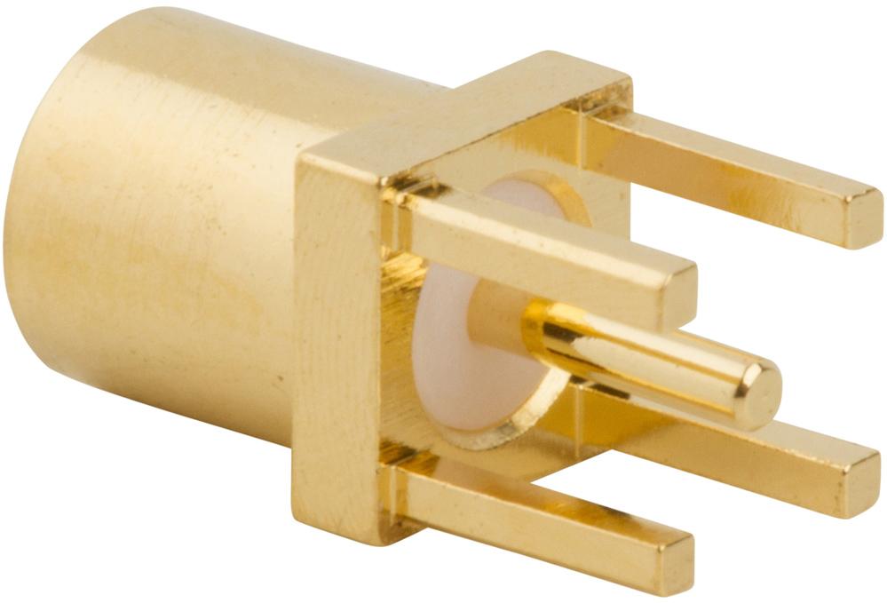 Amphenol RF-908-NM22106 Connector RF Conn MMCX 0Hz to 6GHz 50Ohm Solder ST Thru-Hole RCP Gold Over White Bronze Bulk