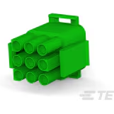 TE Connectivity-1-350720-5 Gaine de câblage de raccordement discret Conn Housing PL 9Power POS 6.35mm Crimp ST Cable Mount Green Package