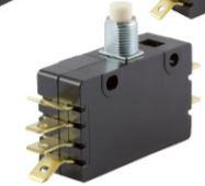 ZF Electronics-0E20-00A0 Action d’interrupteur à pression Switch Snap Action N.O./N.C. DPDT Button 20A 250VAC 1491.4VA 12.55N Screw Mount Quick Connect