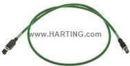 HARTING-09457005063 Andere Kabelbaugruppen Cable Assembly Ethernet 1m 22AWG RJ-45 to M12 Circular 4 to 4 POS