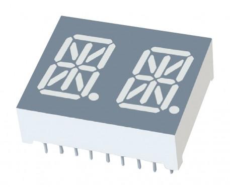 Everlight Electronics-EADCD054RA1 Pantallas LED segmentadas Display Segmented Panel 2DIGIT 30LED Brilliant Red CC 18-Pin DIP Module Tube