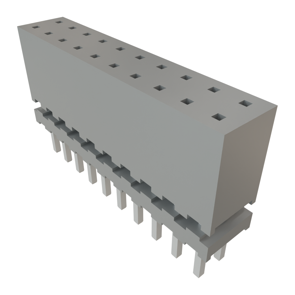Samtec-ESQT-110-03-F-D-334 Steckverbinderleisten und Leiterplattenbuchsen Conn Elevated Socket SKT 20 POS 2mm Solder ST Top Entry Thru-Hole Layer