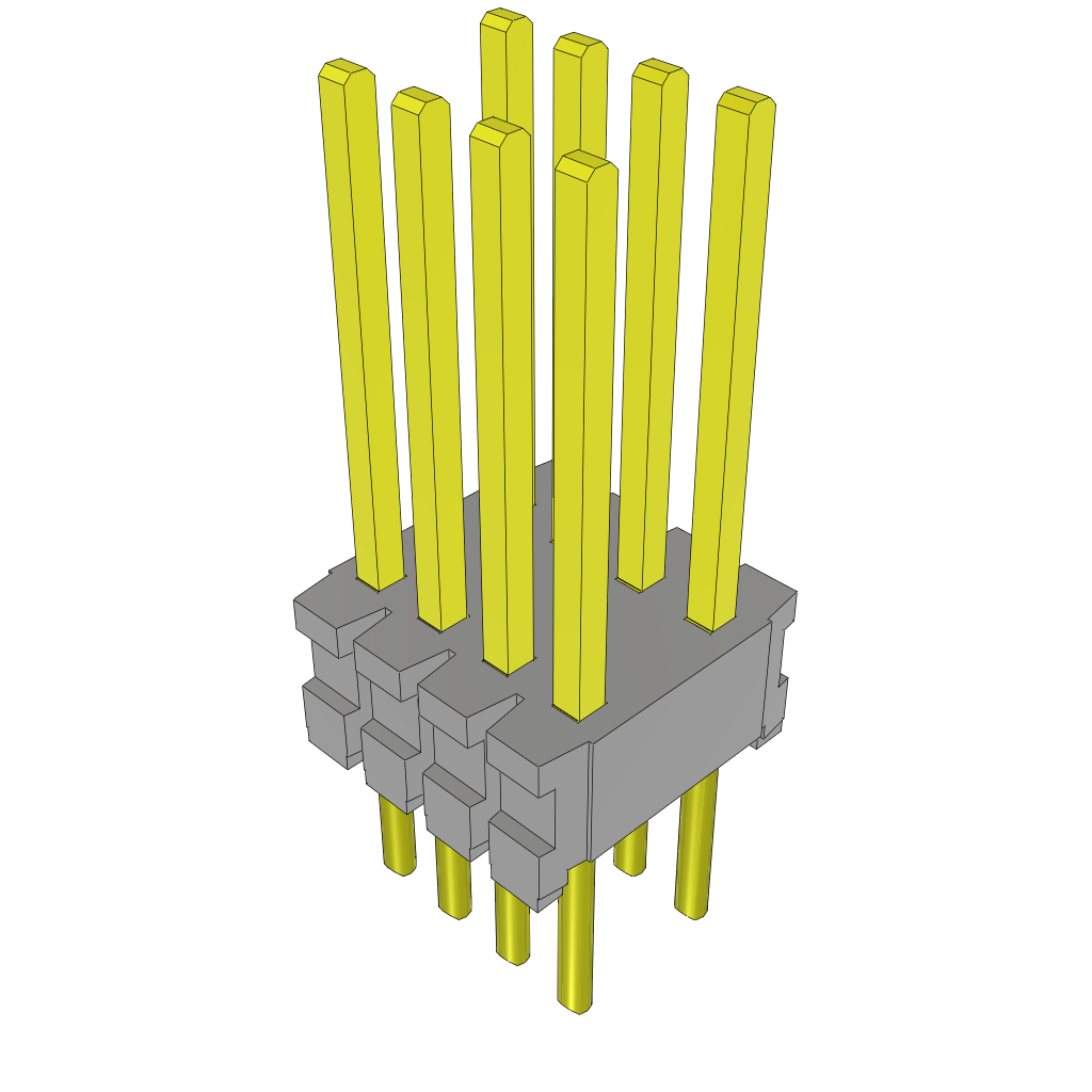 Samtec-TMS-104-53-L-D Steckverbinderleisten und Leiterplattenbuchsen Conn Unshrouded Header HDR 8 POS 1.27mm Solder ST Top Entry Thru-Hole Bulk