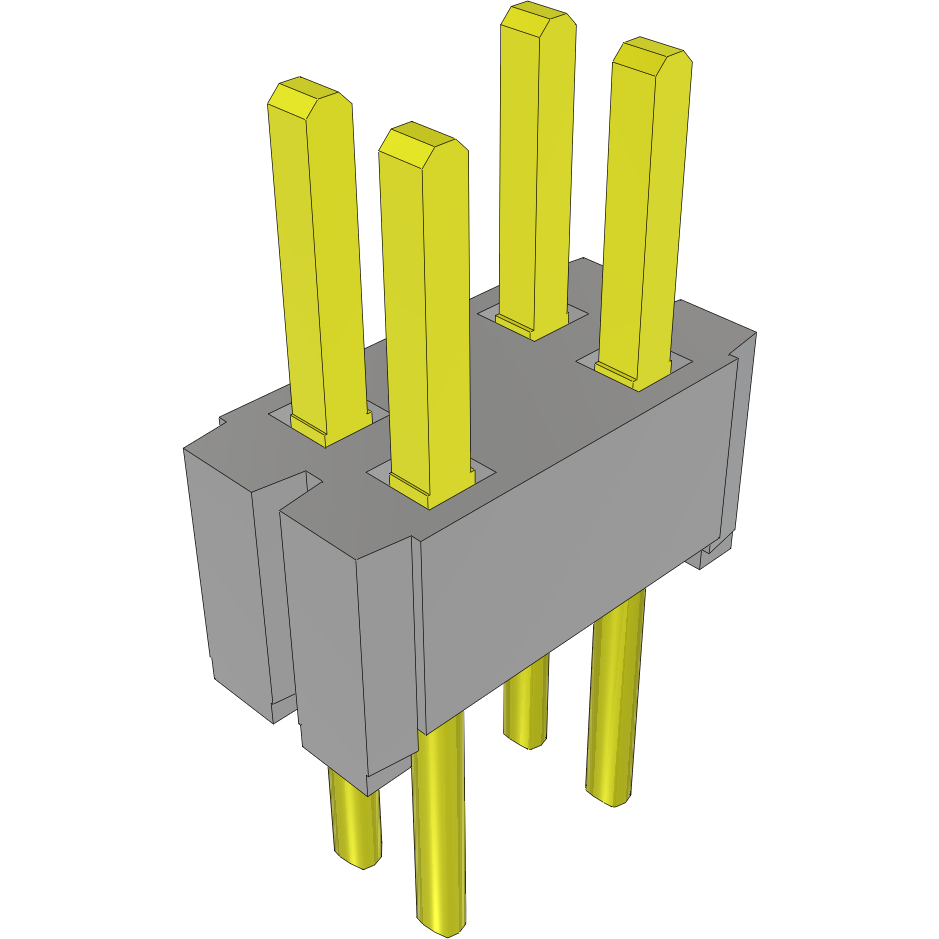 Samtec-HMTMS-102-25-T-D-115 Steckverbinderleisten und Leiterplattenbuchsen Conn Unshrouded Header HDR 4 POS 1.27mm Solder ST Top Entry Thru-Hole Bulk