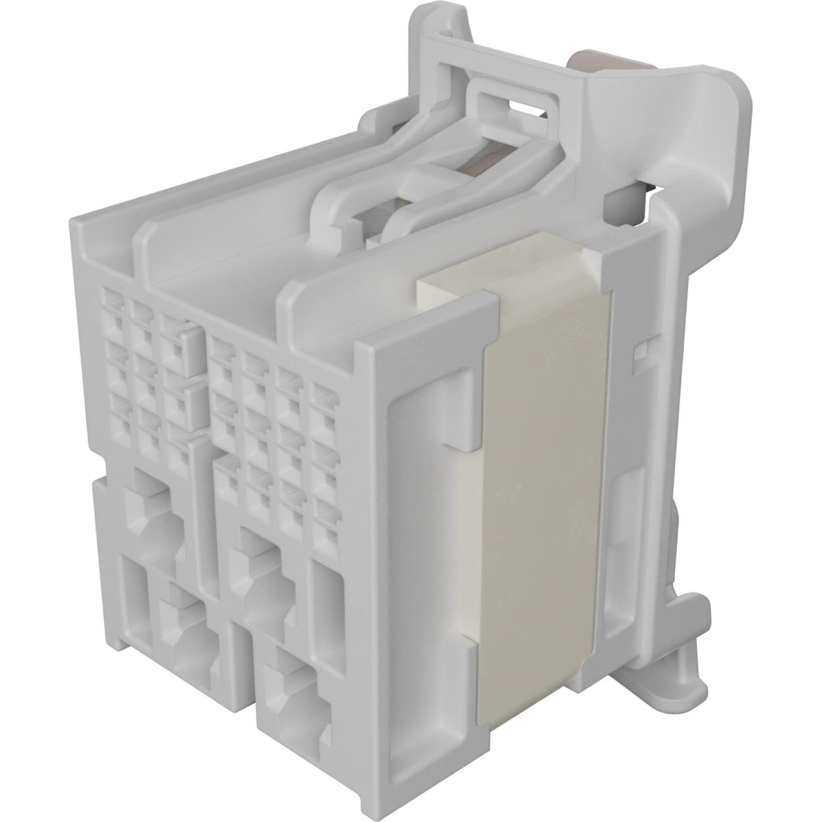 Molex-1600270012 Custodia filo connettore dedicato Hybrid Receptacle, 25 Circuits, Key 2, Rib Option A, Stone Gray