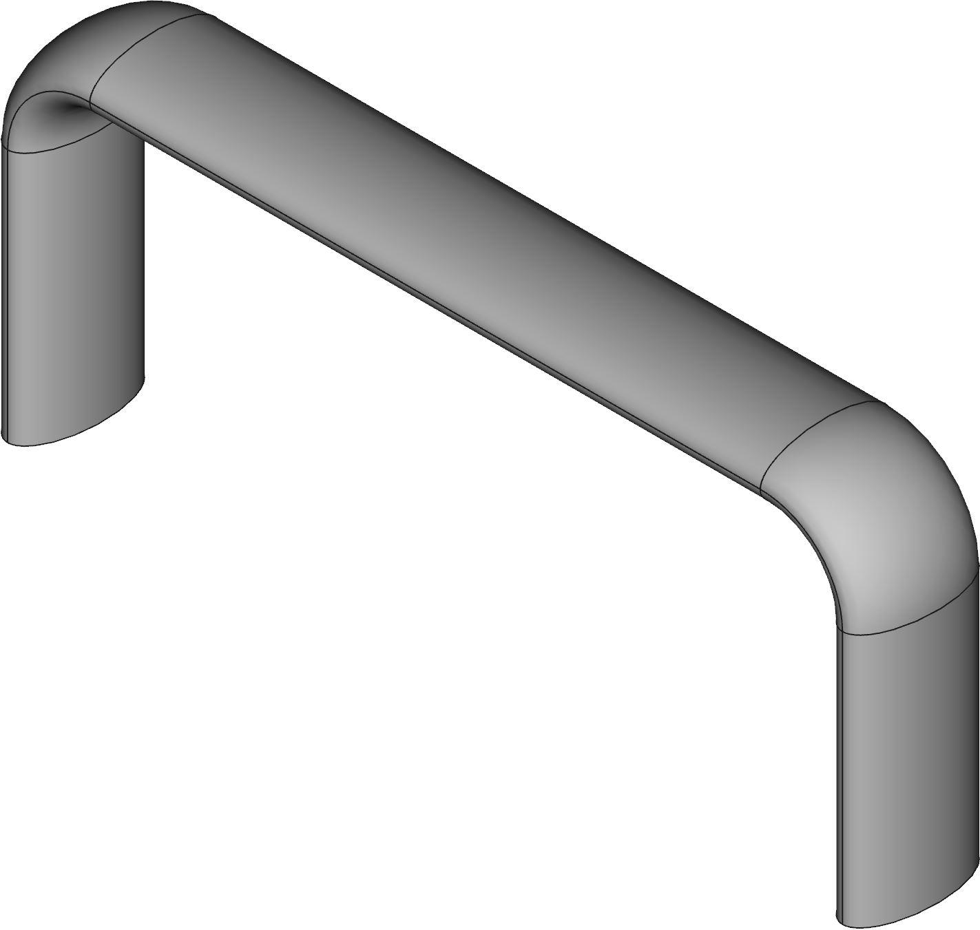 Hammond Manufacturing-1427C2BK null Aluminum Square And Oval Metal Handles, Black Anodized, 108.74mm Product Length, 15.9mm Product Depth, 44.45mmproduct Height