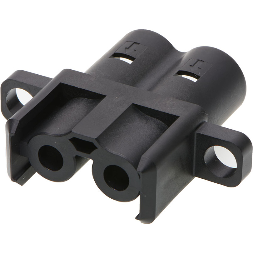 Molex-2155118121 Connector Discrete Wire Housing PowerWize BMI 8.00mm, 2-circuit, Black Panel Mount Receptacle Housing, Bag